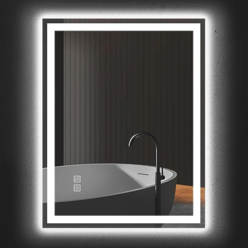 Зеркало для ванной с подсветкой 28"x36": Кристально чистое LED-зеркало для утреннего освежения в ванной - Зеркало над раковиной для дома (подарок на новоселье)
Зеркало для ванной с подсветкой 28"x36": Кристально чистое LED-зеркало для утреннего освежения в ванной - Зеркало над раковиной для дома (подарок на новоселье)