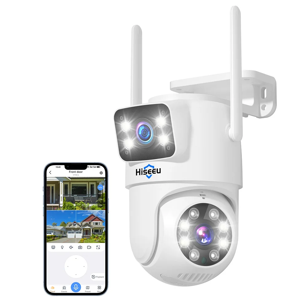 Hiseeu 2 Pack 6MP WIFI IP Camera Wireless Security Camera 5G 2.4G WiFi Dual Lens PTZ Outdoor Motion Tracking Color Night Vision
Hiseeu 2 Pack 6MP WIFI IP Camera Wireless Security Camera 5G 2.4G WiFi Dual Lens PTZ Outdoor Motion Tracking Color Night Vision