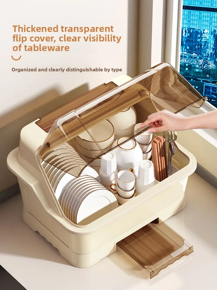 Kitchen Multi-Function Bowl Dish Draining Rack with Cover Dustproof Utensil Storage Box Dishwasher Safe Drainage Shelf
Kitchen Multi-Function Bowl Dish Draining Rack with Cover Dustproof Utensil Storage Box Dishwasher Safe Drainage Shelf