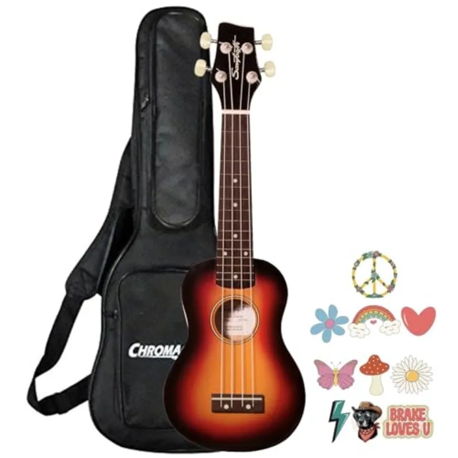 Укулеле сопрано Sunburst Basswood с чехлом и официальными наклейками-стикерами
Укулеле сопрано Sunburst Basswood с чехлом и официальными наклейками-стикерами