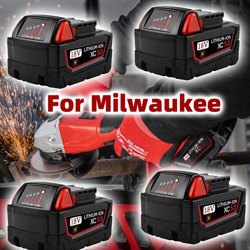 For Milwaukee 48-11-1815 48-11-1850 2646-20 2642-21ct service M18 XC Lithium battery positive charger 18V 12000mAh,Tools Battery
For Milwaukee 48-11-1815 48-11-1850 2646-20 2642-21ct service M18 XC Lithium battery positive charger 18V 12000mAh,Tools Battery