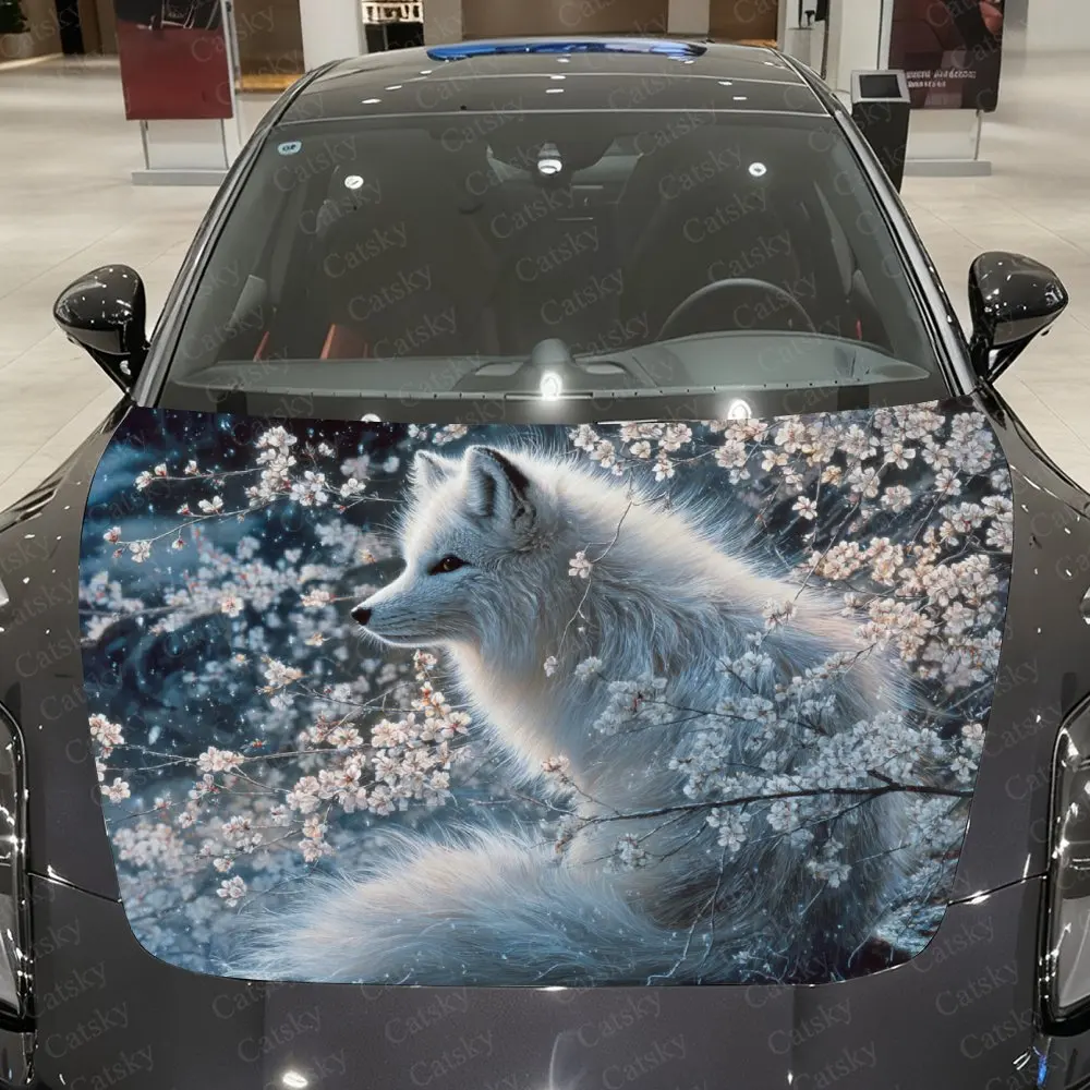 Night Moon White Fox Car Cover Stickers-Car Aesthetic Design, Durable Vinyl Film, Scratch Resistant Protective Film, Suitable Fo
Night Moon White Fox Car Cover Stickers-Car Aesthetic Design, Durable Vinyl Film, Scratch Resistant Protective Film, Suitable Fo