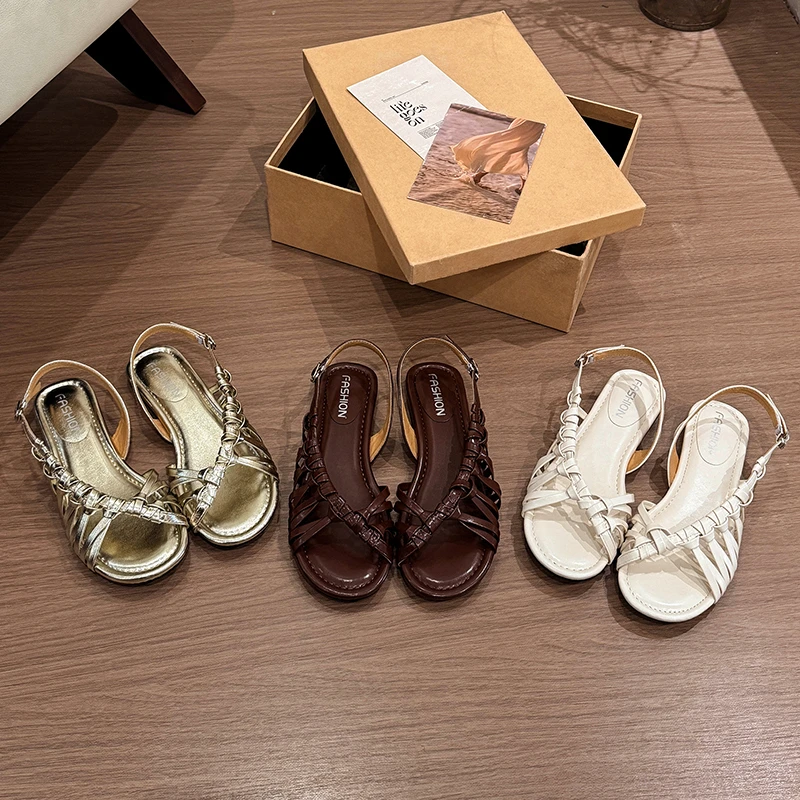 Hot-selling Roman-style Woven Sandals for Women, 2026 Summer New Open-toe Low-heel Single-strap Flat Comfortable Women's Shoes
Hot-selling Roman-style Woven Sandals for Women, 2026 Summer New Open-toe Low-heel Single-strap Flat Comfortable Women's Shoes