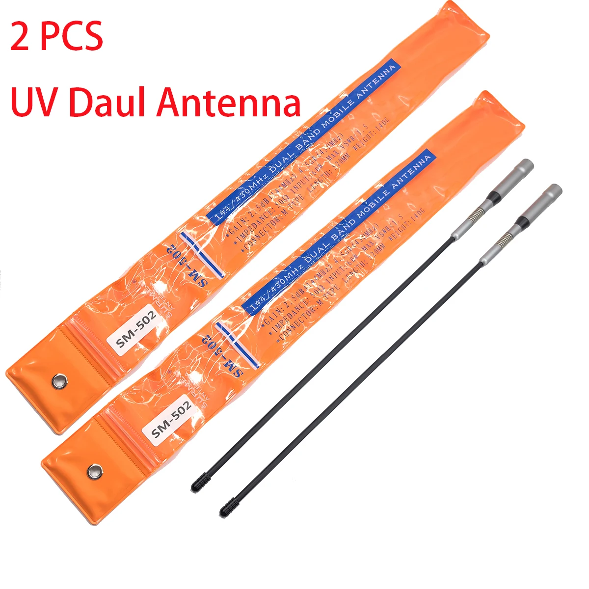 2PCS Vehicle-mounted Antenna Soft Flexible Antenna Pigtail Antenna UV Dual-band 52CM Power 50W Connector M-P Type 2.5/4.5dBi
2PCS Vehicle-mounted Antenna Soft Flexible Antenna Pigtail Antenna UV Dual-band 52CM Power 50W Connector M-P Type 2.5/4.5dBi
