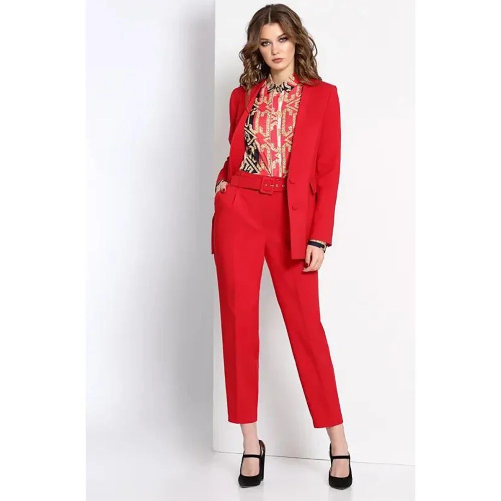 Red V-neck Suit Two Pieces(Jacket+Pants) Set New Fashion Elegant Solid Color High Quality Women's Blazer Office Set
Red V-neck Suit Two Pieces(Jacket+Pants) Set New Fashion Elegant Solid Color High Quality Women's Blazer Office Set