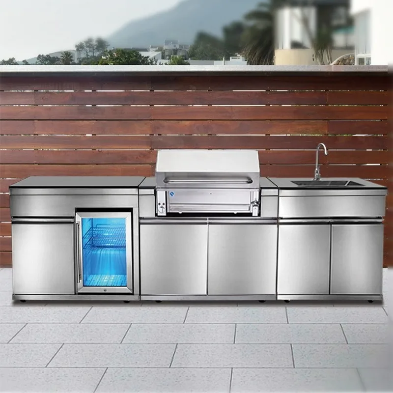 Villa BBQ Kitchen Outdoor BBQ Table Stainless Steel BBQ Grill
Villa BBQ Kitchen Outdoor BBQ Table Stainless Steel BBQ Grill