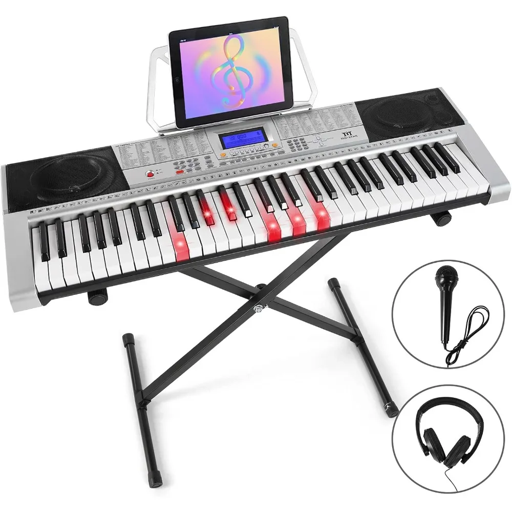 61 Key Piano Keyboard, MEKS-400 Electric Piano Keyboard with Lighted Up Keys, Learning Keyboards Piano
61 Key Piano Keyboard, MEKS-400 Electric Piano Keyboard with Lighted Up Keys, Learning Keyboards Piano