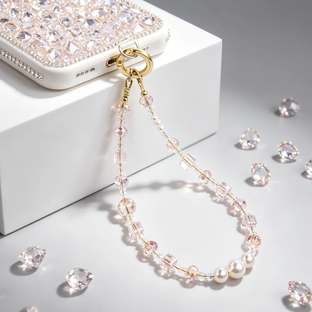 Crystal Phone Bracelet Crystal Bead Mobile Phone Wristband Handmade Pink Crystal Anti-Loss Mobile Phone Accessories
Crystal Phone Bracelet Crystal Bead Mobile Phone Wristband Handmade Pink Crystal Anti-Loss Mobile Phone Accessories