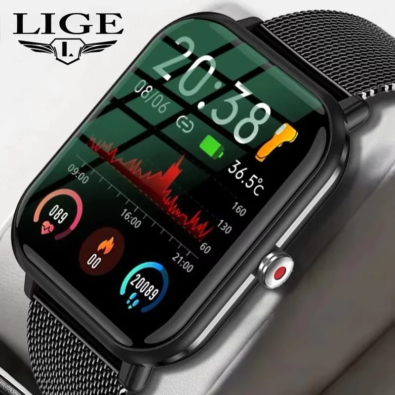 LIGE 2024 New Bluetooth Call Smart Watch Men Smartwatch For Xiaomi Huawei Heart Rate Blood Pressure Fitness Tracker Watches Man
LIGE 2024 New Bluetooth Call Smart Watch Men Smartwatch For Xiaomi Huawei Heart Rate Blood Pressure Fitness Tracker Watches Man
