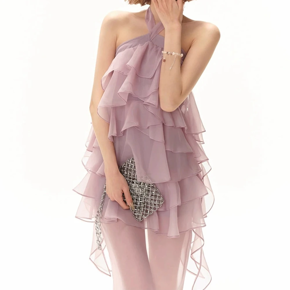 2025 summer new style elegant ruffle design slim fit halter neck dress-GZXX929
2025 summer new style elegant ruffle design slim fit halter neck dress-GZXX929