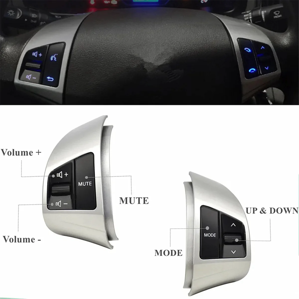 TCP-o967000Q500 967100Q510 Multifunction Steering Wheel Remote Control Button for Hyundai Elantra HD 96700-0Q500
TCP-o967000Q500 967100Q510 Multifunction Steering Wheel Remote Control Button for Hyundai Elantra HD 96700-0Q500