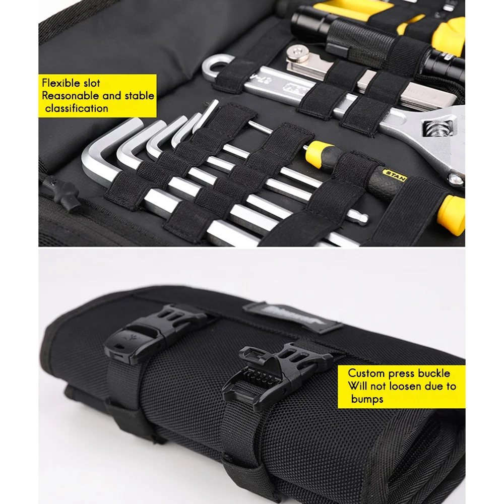 Rhinowalk Motorcycle Tool Roll Bag Portable Motor Saddlebags Side Tool Storage Bag Pouch Outdoor Travel Repair Working Tool
Rhinowalk Motorcycle Tool Roll Bag Portable Motor Saddlebags Side Tool Storage Bag Pouch Outdoor Travel Repair Working Tool