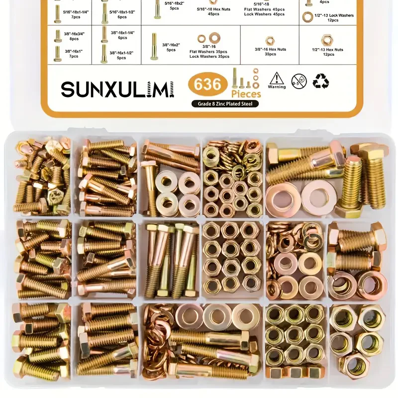 236pcs M6M8M10 heavy bolt classification kit Grade 8.8 alloy steel Hex screw nut and washer sleeve.-636pcs Grade 8 bolt classifi
236pcs M6M8M10 heavy bolt classification kit Grade 8.8 alloy steel Hex screw nut and washer sleeve.-636pcs Grade 8 bolt classifi