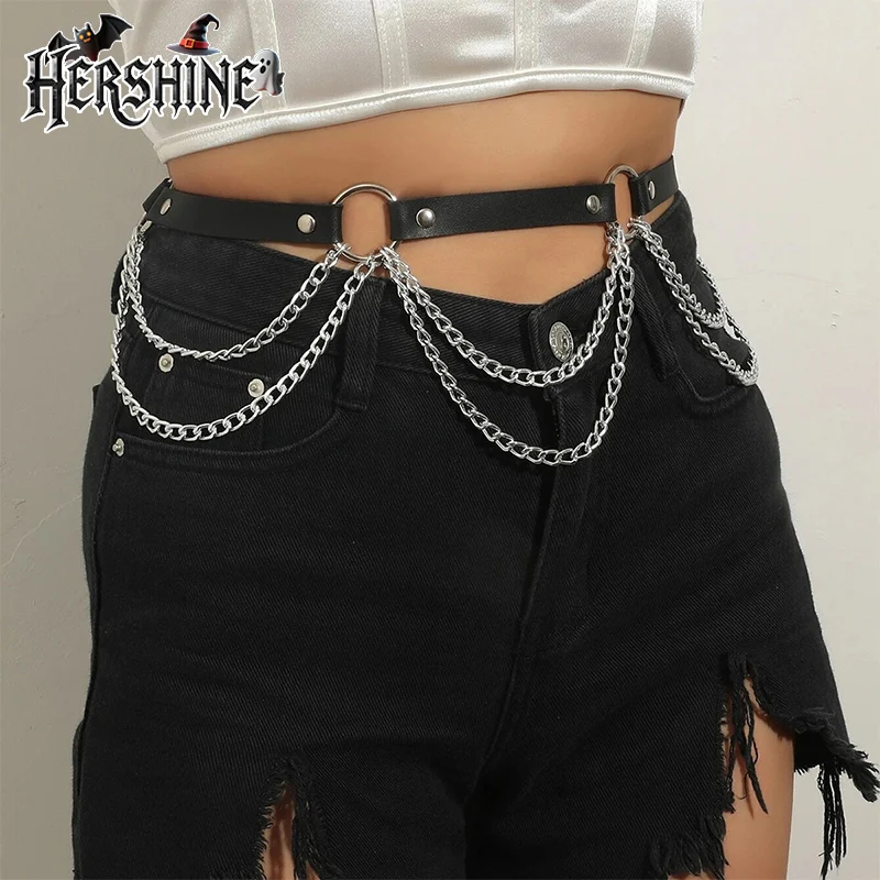 HERSHINE Women's Fashion Multi-Layer Chain Decorated Belt, Y2K Gothic Punk Harajuku Rock Hip Hop Accessory,spring,summer
HERSHINE Women's Fashion Multi-Layer Chain Decorated Belt, Y2K Gothic Punk Harajuku Rock Hip Hop Accessory,spring,summer