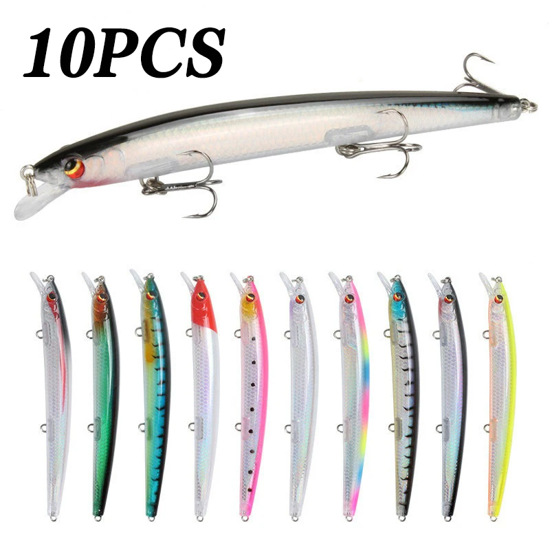 10Pcs Floating Minnow Fishing Lures Lifelike Hard Baits Trolling Wobblers on Pike Crankbait Carp Tackle
10Pcs Floating Minnow Fishing Lures Lifelike Hard Baits Trolling Wobblers on Pike Crankbait Carp Tackle