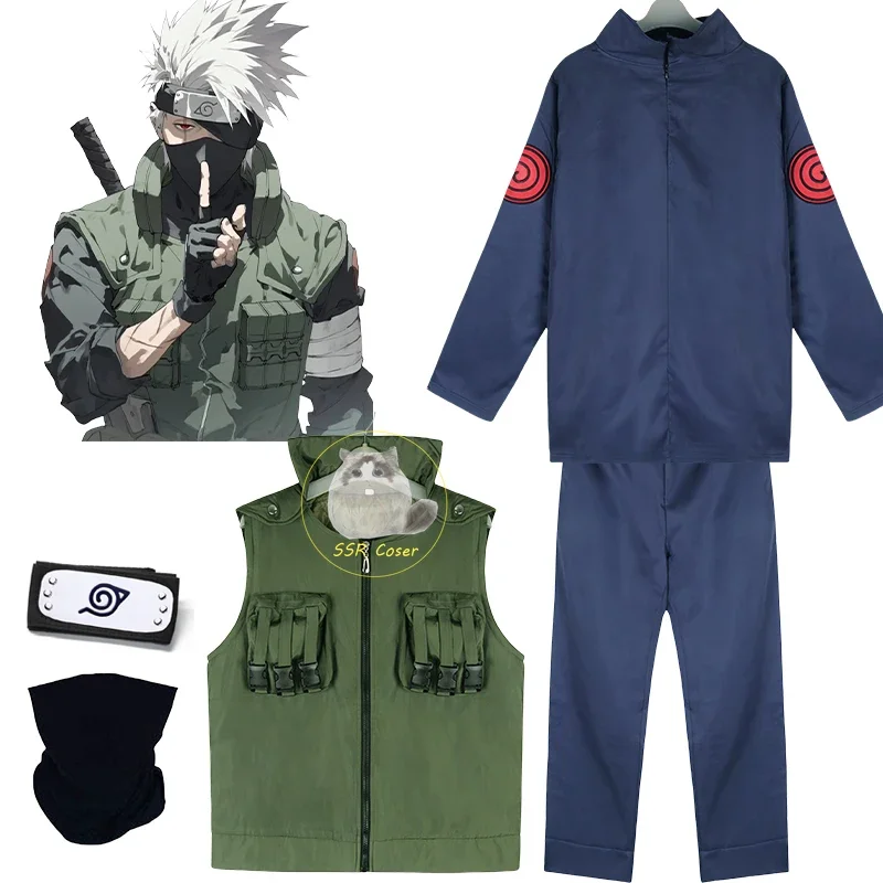 12Bilibili Hatake Kakashi Cosplay Costumes Anime Uniform Ninja Clothing Halloween Costume Set for Men Vest Top Pants Mask
12Bilibili Hatake Kakashi Cosplay Costumes Anime Uniform Ninja Clothing Halloween Costume Set for Men Vest Top Pants Mask