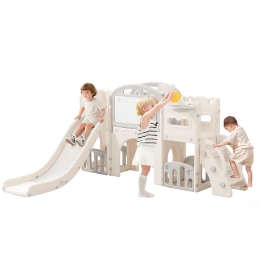 Уличный игровой комплекс для малышей с горкой, крытая игровая площадка для детей 1-3 лет, игровой комплекс-лазалка с телескопом, баскетбольным кольцом и туннелем
Уличный игровой комплекс для малышей с горкой, крытая игровая площадка для детей 1-3 лет, игровой комплекс-лазалка с телескопом, баскетбольным кольцом и туннелем