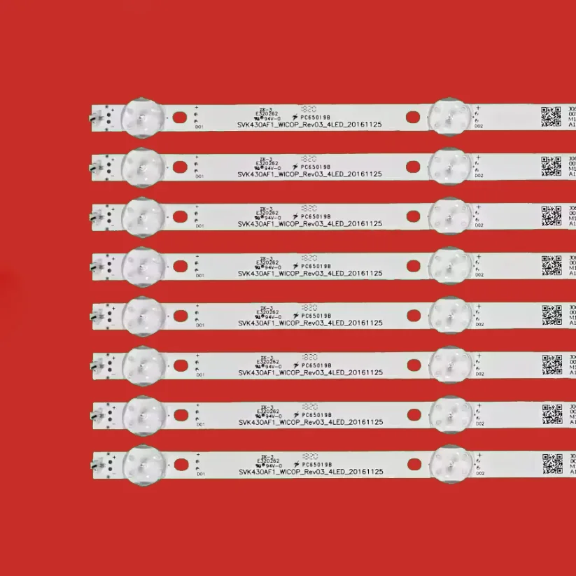 LED bar strip For Tosh iba 43LF621U19 43LF711U20 PC65019 SVK430AF1_WICOP_REV03_4LED 20190117 20161125 K430WDRD K430WDRB 49LF621
LED bar strip For Tosh iba 43LF621U19 43LF711U20 PC65019 SVK430AF1_WICOP_REV03_4LED 20190117 20161125 K430WDRD K430WDRB 49LF621
