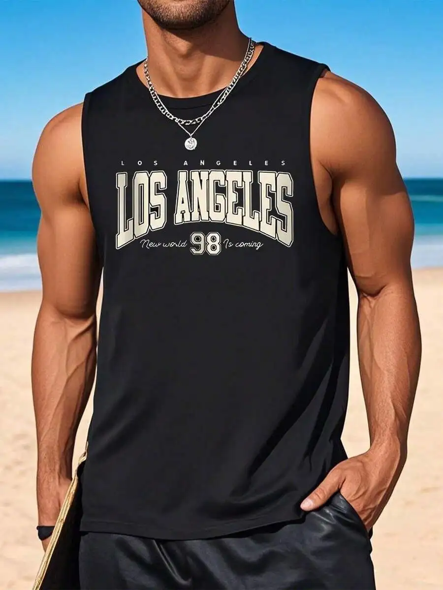 Mens Sleeveless Tank Top Los Angeles Graphic Print Black Casual Summer Beach Gym Wear
Mens Sleeveless Tank Top Los Angeles Graphic Print Black Casual Summer Beach Gym Wear