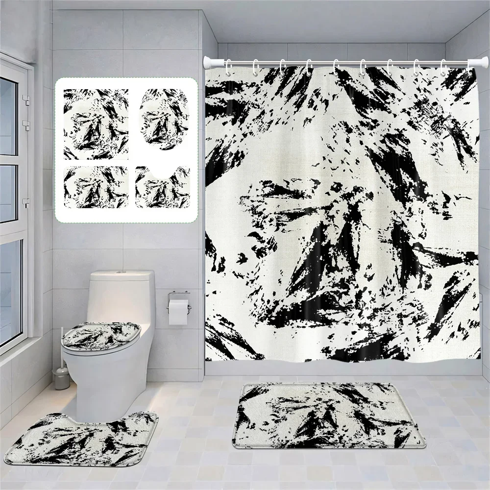 Nordic Minimalist Abstract Geometric Bathroom suit Morandi Shower Curtain Floor Mat Toilet Mat Four-piece Home Decoration
Nordic Minimalist Abstract Geometric Bathroom suit Morandi Shower Curtain Floor Mat Toilet Mat Four-piece Home Decoration