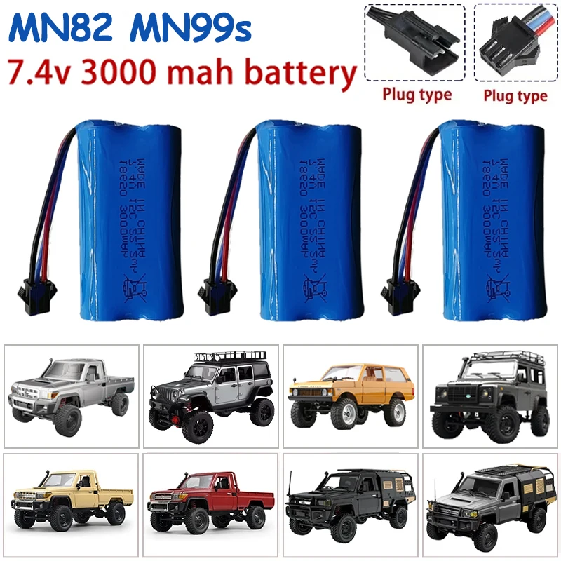 MN82 7.4v battery 3000mah Battery Charger Rechargeable Remote Control Car Battery MN128 MN78 LC79 MN168 MN99S MN98 RC Car
MN82 7.4v battery 3000mah Battery Charger Rechargeable Remote Control Car Battery MN128 MN78 LC79 MN168 MN99S MN98 RC Car