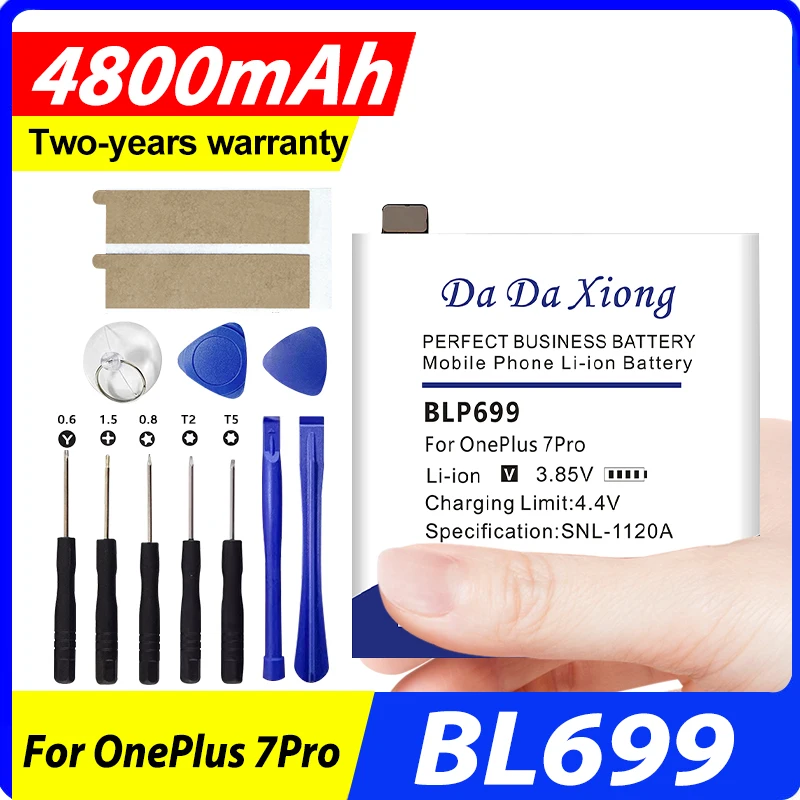Сменный аккумулятор 3,85 В BLP699 4800 мАч для OnePlus 7 Pro OnePlus 7 Plus, оригинальные аккумуляторы для телефонов последнего производства
Сменный аккумулятор 3,85 В BLP699 4800 мАч для OnePlus 7 Pro OnePlus 7 Plus, оригинальные аккумуляторы для телефонов последнего производства