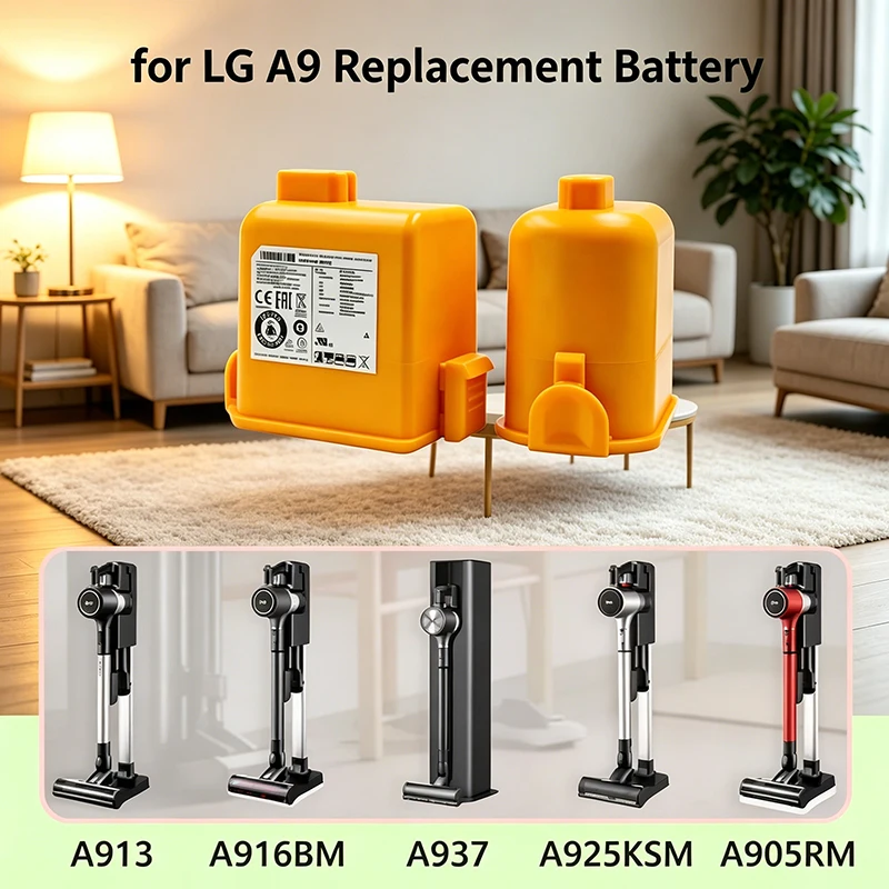 Compatible with LGA9A905MA907GMS vacuum cleaner battery, robot vacuum cleaner accessories brand new and environmentally friendly
Compatible with LGA9A905MA907GMS vacuum cleaner battery, robot vacuum cleaner accessories brand new and environmentally friendly