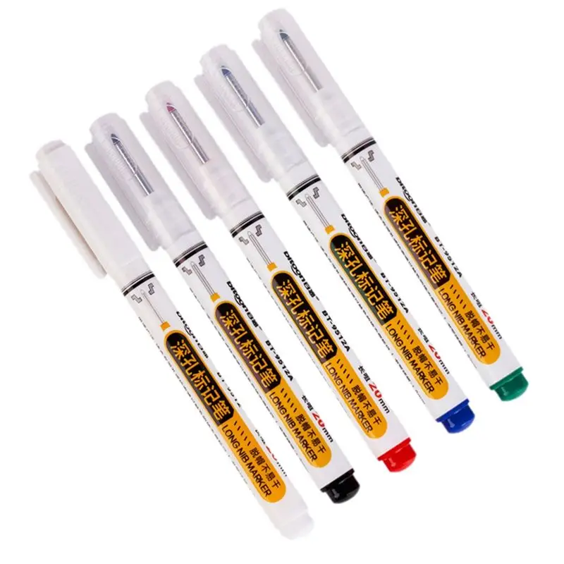 New Shown-5PCS Deep Hole Long Nib-Head Marker For Metal Perforating Pen Waterproof Woodworking Decoration Multi-Purpose
New Shown-5PCS Deep Hole Long Nib-Head Marker For Metal Perforating Pen Waterproof Woodworking Decoration Multi-Purpose