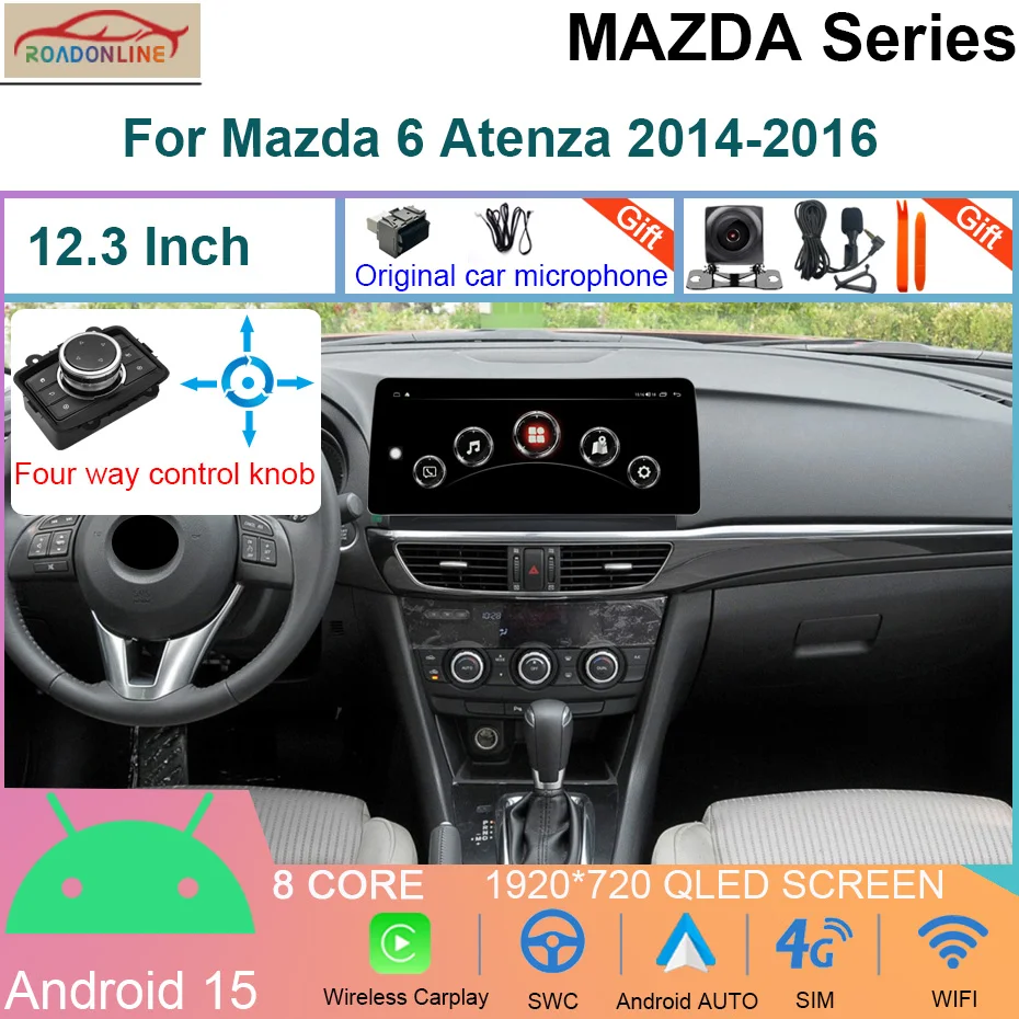 Android 15 2400*896 resolution Car Radio For Mazda 6 Atenza 2014-2016 Multimedia Video Player Navigation GPS WIFI Carplay
Android 15 2400*896 resolution Car Radio For Mazda 6 Atenza 2014-2016 Multimedia Video Player Navigation GPS WIFI Carplay