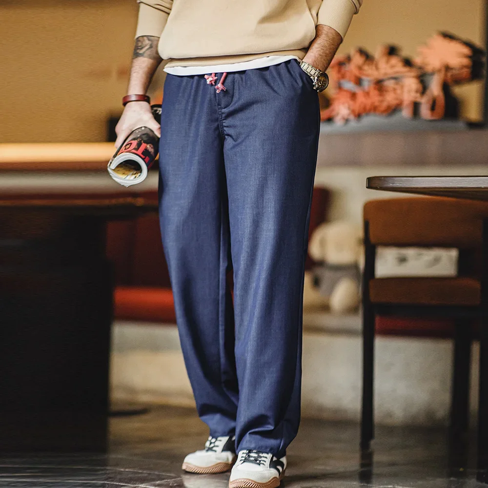 Maden Men's Vintage Loose Fit Straight Denim Pants Mid-Waist Breathable Casual Long Trousers Elastic Waist Solid Color Pants
Maden Men's Vintage Loose Fit Straight Denim Pants Mid-Waist Breathable Casual Long Trousers Elastic Waist Solid Color Pants