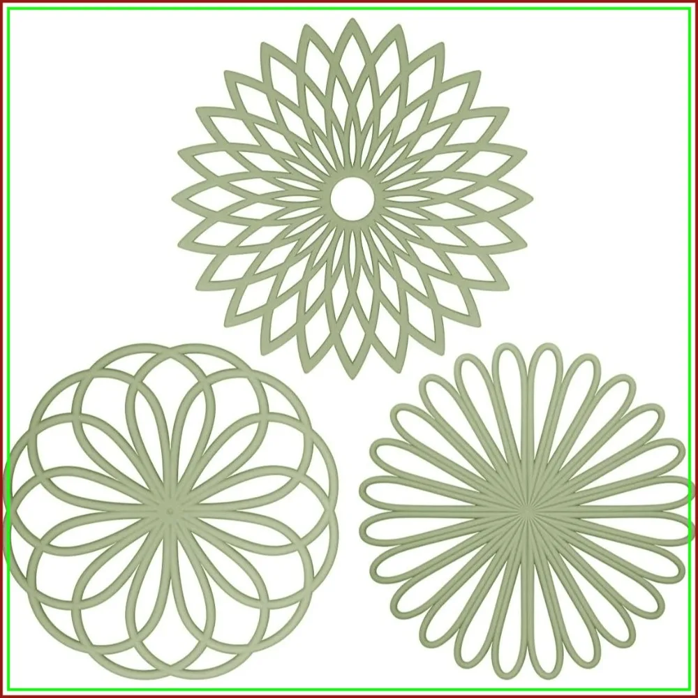 Silicone Trivet Mat - Kitchen Hot Pads for Pots & Dish - Insulated Teapot Trivet - Flexible, Durable, Non-Slip Large Coasters 3 Set
Silicone Trivet Mat - Kitchen Hot Pads for Pots & Dish - Insulated Teapot Trivet - Flexible, Durable, Non-Slip Large Coasters 3 Set