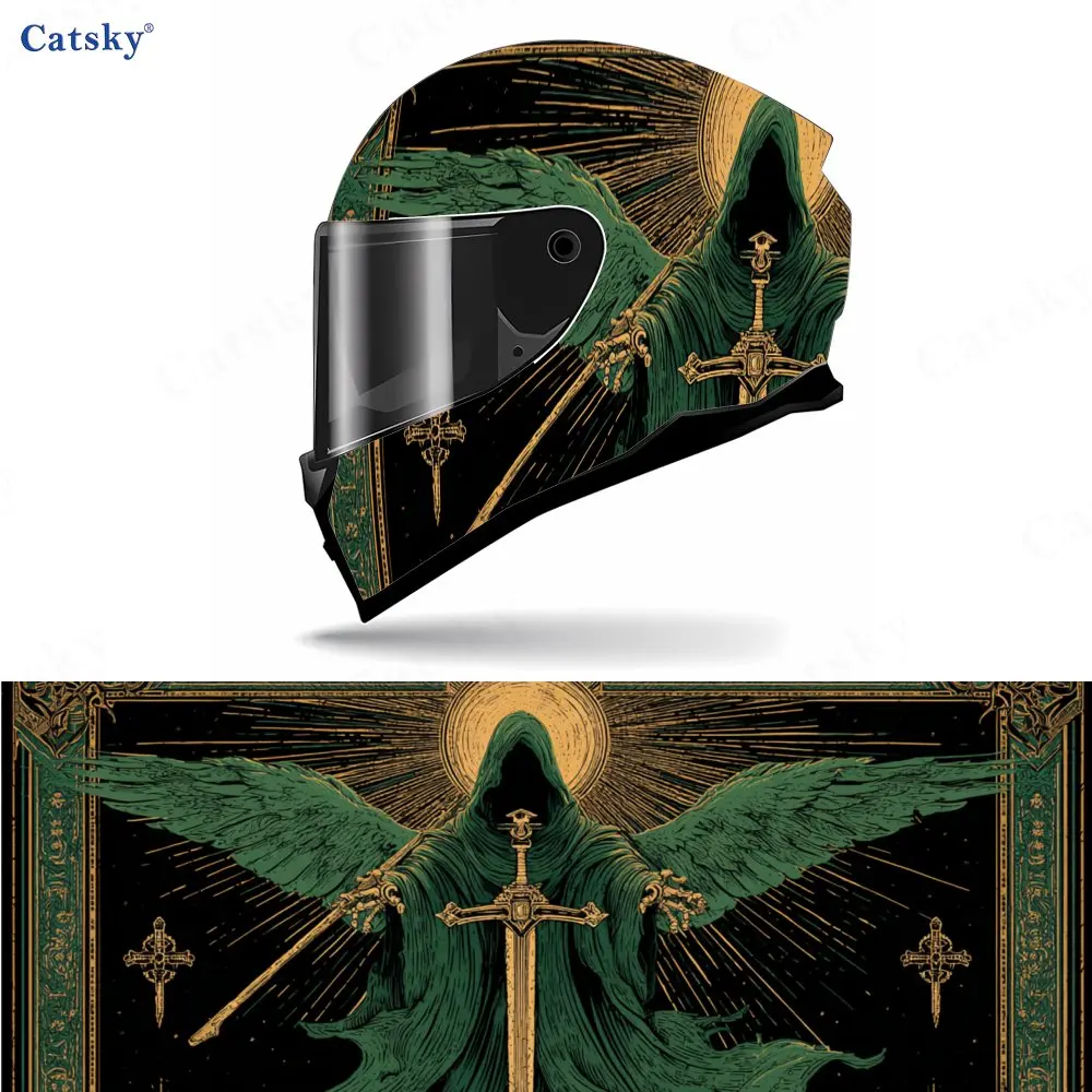 Unique Reaper Motorcycle Helmet Decal, Waterproof Self-adhesive Helmet Vinyl Wraps Sticker, Cool DIY Graffiti Film, Gift for Mot
Unique Reaper Motorcycle Helmet Decal, Waterproof Self-adhesive Helmet Vinyl Wraps Sticker, Cool DIY Graffiti Film, Gift for Mot