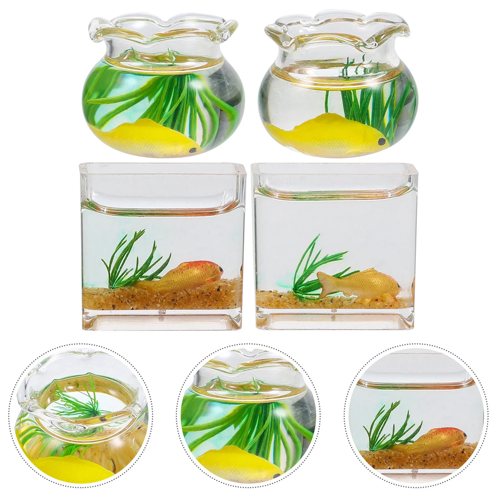 4 Pcs Tiny Mini Aquarium Toy Minature Fish Bowl Dollhouse Miniature Goldfish Bowls Tank Decor Clear Glass
4 Pcs Tiny Mini Aquarium Toy Minature Fish Bowl Dollhouse Miniature Goldfish Bowls Tank Decor Clear Glass