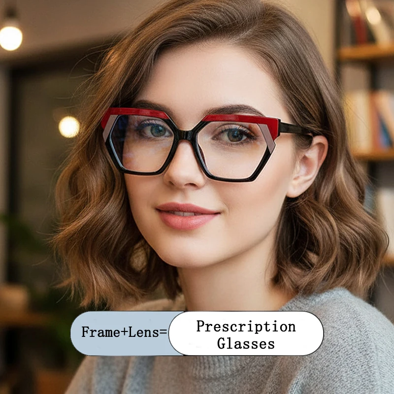 Fashion Women Multicolored Assembling Frame Photochromic Prescription Glasses Anti Blue Light Long Sight And Far Sight Eyewear
Fashion Women Multicolored Assembling Frame Photochromic Prescription Glasses Anti Blue Light Long Sight And Far Sight Eyewear