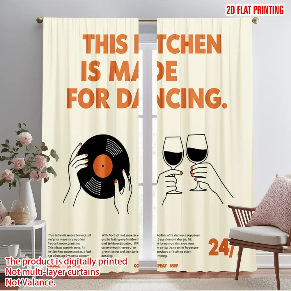 2pcs 2D flat printing Party Window Curtains Kitchen Dancing Party Wine 100% Polyester Without Electricity Birthday Party Perfect
2pcs 2D flat printing Party Window Curtains Kitchen Dancing Party Wine 100% Polyester Without Electricity Birthday Party Perfect