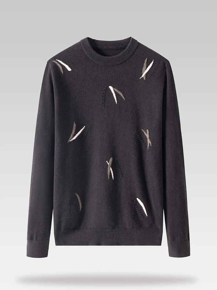 Удобный мужской вязаный свитер с круглым вырезом, модный базовый слой с узором, осенне-зимняя новинка, повседневная одежда
Удобный мужской вязаный свитер с круглым вырезом, модный базовый слой с узором, осенне-зимняя новинка, повседневная одежда