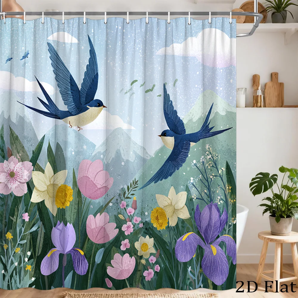 Watercolor Bird Flower Shower Curtain Bathroom Decor Nature Floral Print Curtain Waterproof 180x180cm
Watercolor Bird Flower Shower Curtain Bathroom Decor Nature Floral Print Curtain Waterproof 180x180cm