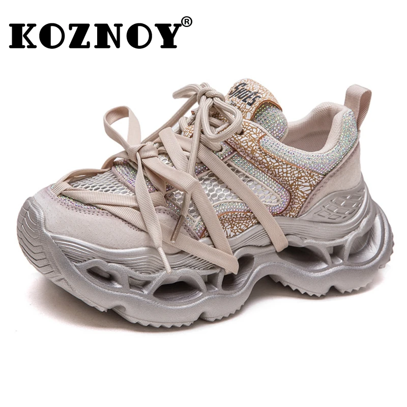 Koznoy 6.5cm Air Mesh Pigskin Leather Summer Bling Mixed Color Fsahion Ankle Boots Hollow Chunky Sneaker Women Comfy Shoes
Koznoy 6.5cm Air Mesh Pigskin Leather Summer Bling Mixed Color Fsahion Ankle Boots Hollow Chunky Sneaker Women Comfy Shoes