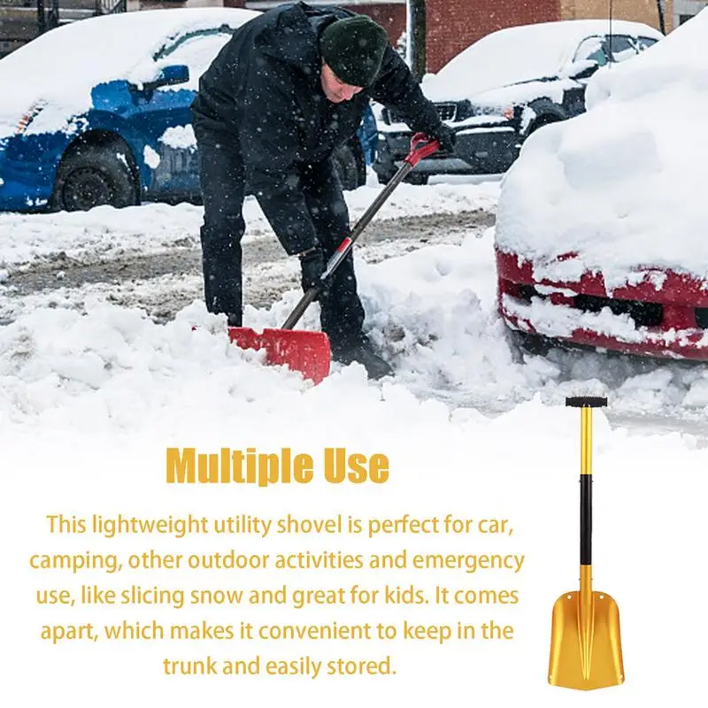 Multifunctional snow shovel Aluminum Collapsible Snow Shovel 3 Heights Adjustable Durable Compact Snow Shovel For Car Camping
Multifunctional snow shovel Aluminum Collapsible Snow Shovel 3 Heights Adjustable Durable Compact Snow Shovel For Car Camping