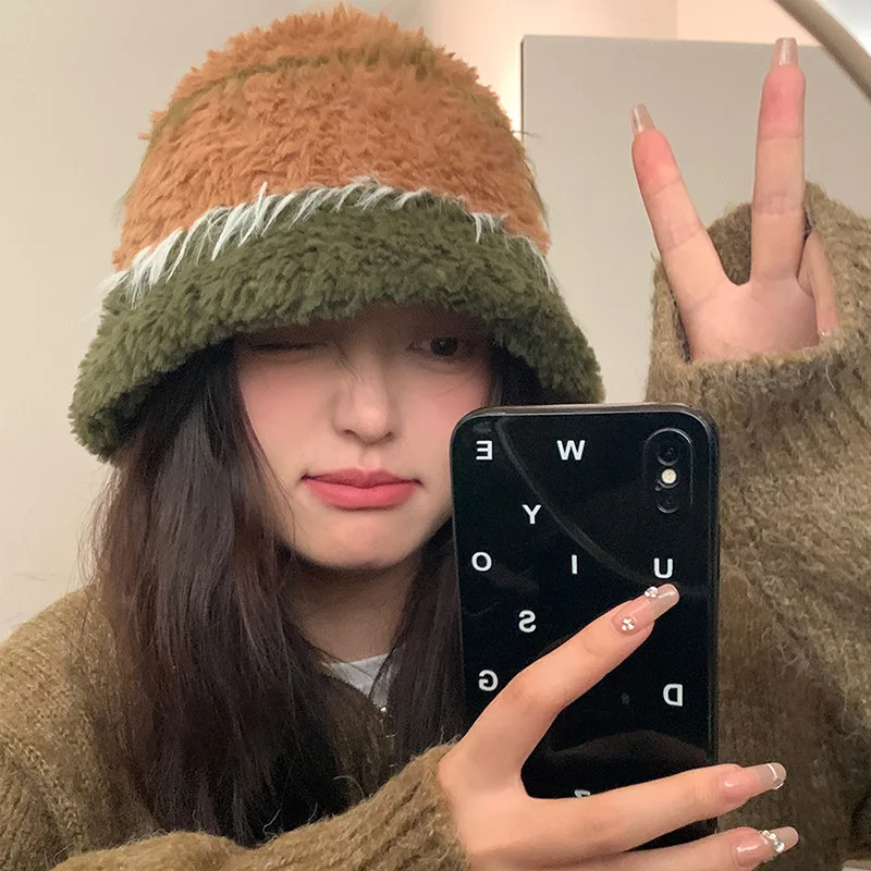 Korean Version of Mixed Color Plush Knitted Hat Women's Winter Thick Warm Winter Ear Protective Fisherman Hat
Korean Version of Mixed Color Plush Knitted Hat Women's Winter Thick Warm Winter Ear Protective Fisherman Hat