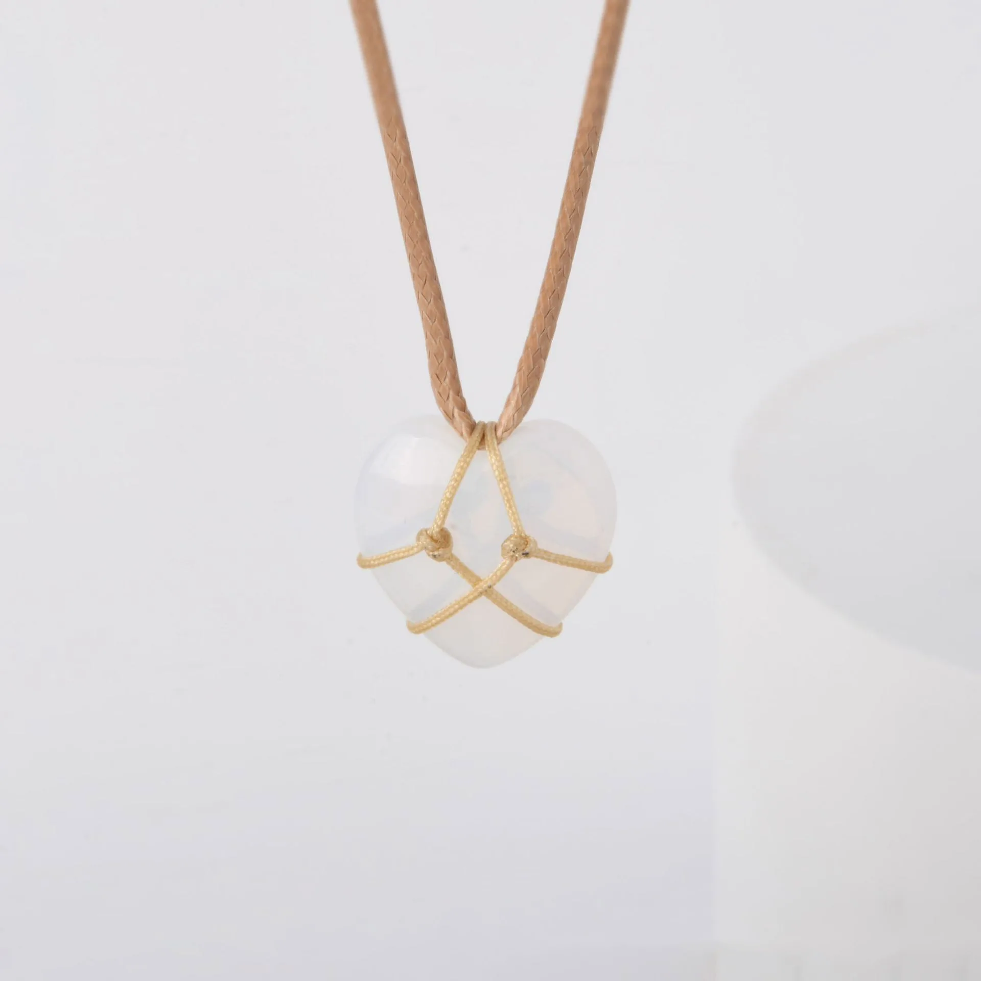 Diamond Castle Heart Necklace, white crystal, wax rope, sweet, romantic, classic, handmade, engagement jewelry, gift For Her
Diamond Castle Heart Necklace, white crystal, wax rope, sweet, romantic, classic, handmade, engagement jewelry, gift For Her