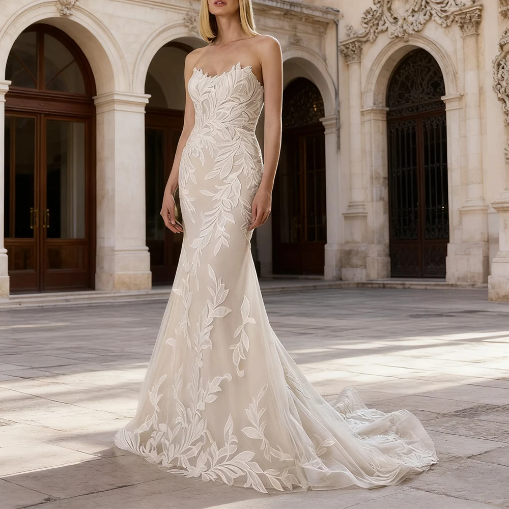 Customized Elegant Long Mermaid Wedding Dresses Sweetheart Floor-Length Mermaid Brides Dress Women Vestidos De Novias Gowns 2025
Customized Elegant Long Mermaid Wedding Dresses Sweetheart Floor-Length Mermaid Brides Dress Women Vestidos De Novias Gowns 2025