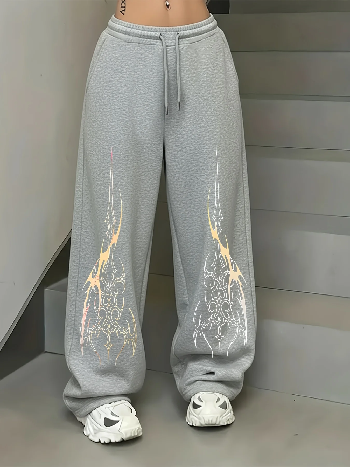 Women's Casual Jogging Pants - Gothic Style Personalized Floral Print Straight Leg Elastic Waistband Streetwear/Home Pants
Women's Casual Jogging Pants - Gothic Style Personalized Floral Print Straight Leg Elastic Waistband Streetwear/Home Pants
