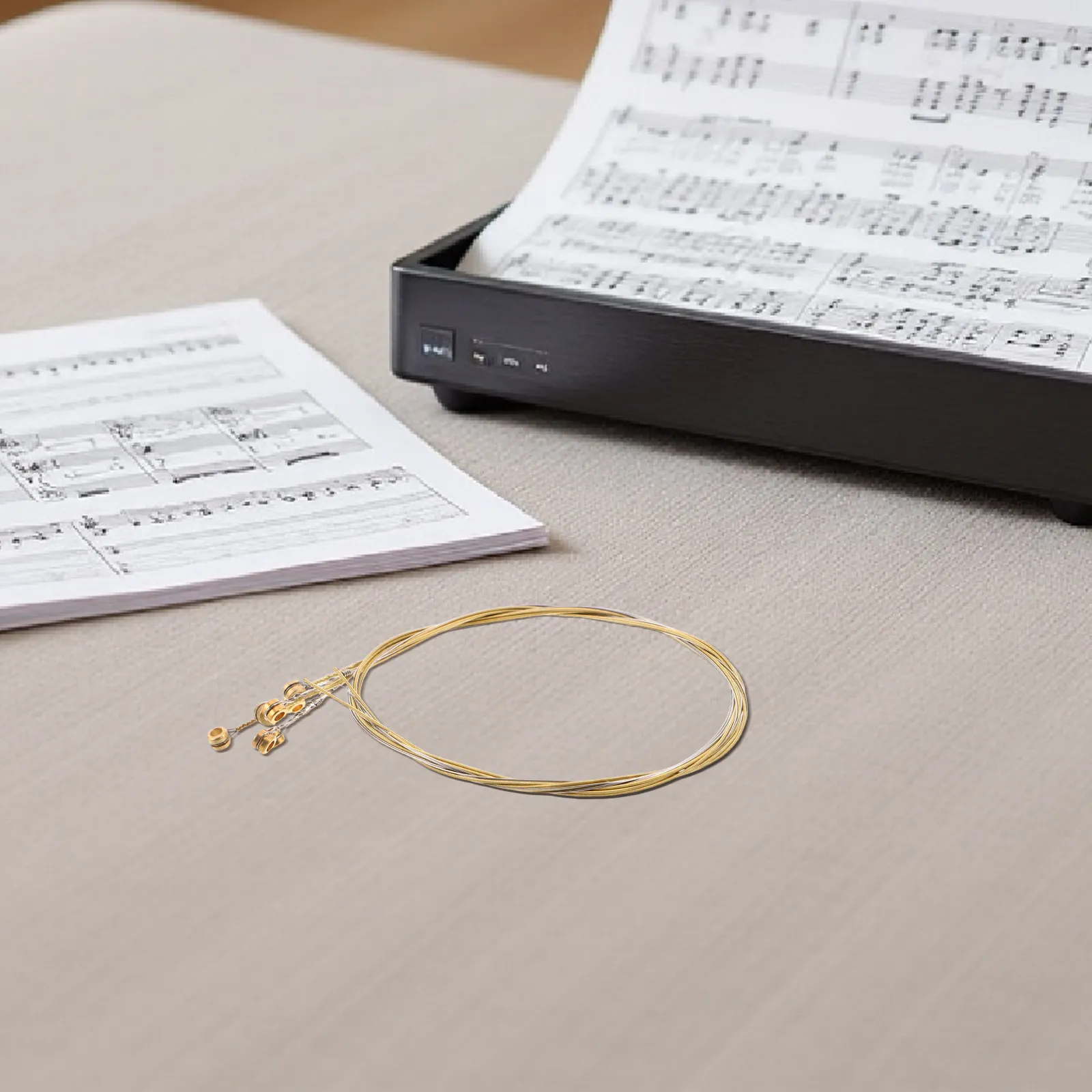 2Set Metal Lyre Harp Replacement Strings 7 String Golden Steel for Lyre Harp Maintenance Repair Stable Pitch in Humidity
2Set Metal Lyre Harp Replacement Strings 7 String Golden Steel for Lyre Harp Maintenance Repair Stable Pitch in Humidity