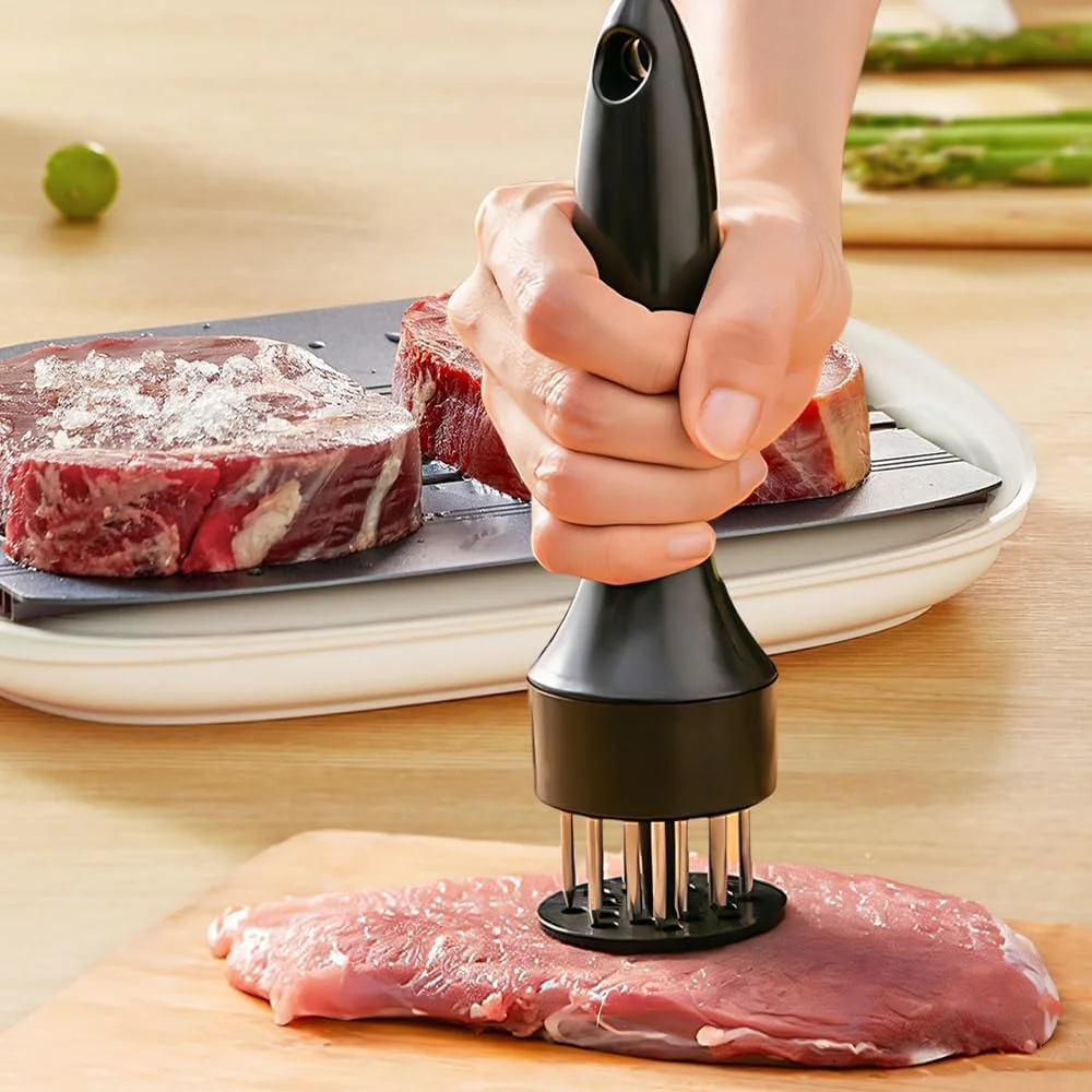 Stainless Steel Loose Meat Needle Steak Meat Tenderizer Hammer pork chops loose meat needle Tendon Breaker Meat Inserting Needle
Stainless Steel Loose Meat Needle Steak Meat Tenderizer Hammer pork chops loose meat needle Tendon Breaker Meat Inserting Needle