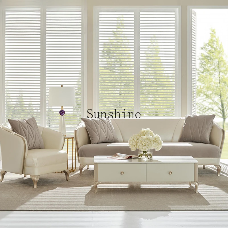 Light luxury technology leather cloth three-person living room modern simple single sofa
Light luxury technology leather cloth three-person living room modern simple single sofa