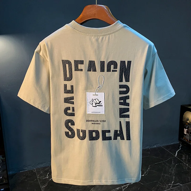 Creative printed short sleeved T-shirt for men 2025 summer new men's clothing round neck loose and versatile casual trend top
Creative printed short sleeved T-shirt for men 2025 summer new men's clothing round neck loose and versatile casual trend top