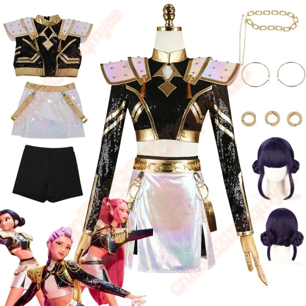 Kpop Demon Hunters Zoey Rumi Mira Cosplay Costume For Women Girls Idol Clothing Huntrix Roleplay Outfits Halloween Carnival Suit 
Kpop Demon Hunters Zoey Rumi Mira Cosplay Costume For Women Girls Idol Clothing Huntrix Roleplay Outfits Halloween Carnival Suit