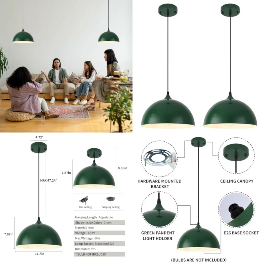 Farmhouse Pendant Light, 11.8inch, 2 Packs- Industrial Kitchen Pendant Lights, Pendant Lights Kitchen Island, Pendant Light for
Farmhouse Pendant Light, 11.8inch, 2 Packs- Industrial Kitchen Pendant Lights, Pendant Lights Kitchen Island, Pendant Light for