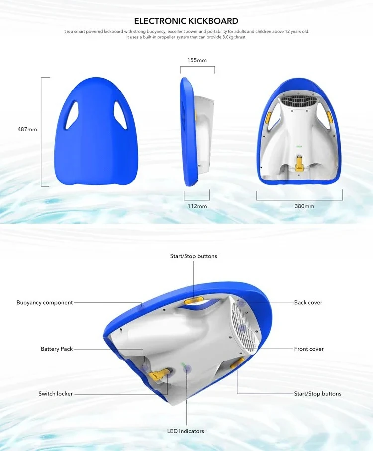 for Electronic Water Kickboard For Swimming Scooter 60mins Life For Children And Adult
for Electronic Water Kickboard For Swimming Scooter 60mins Life For Children And Adult
